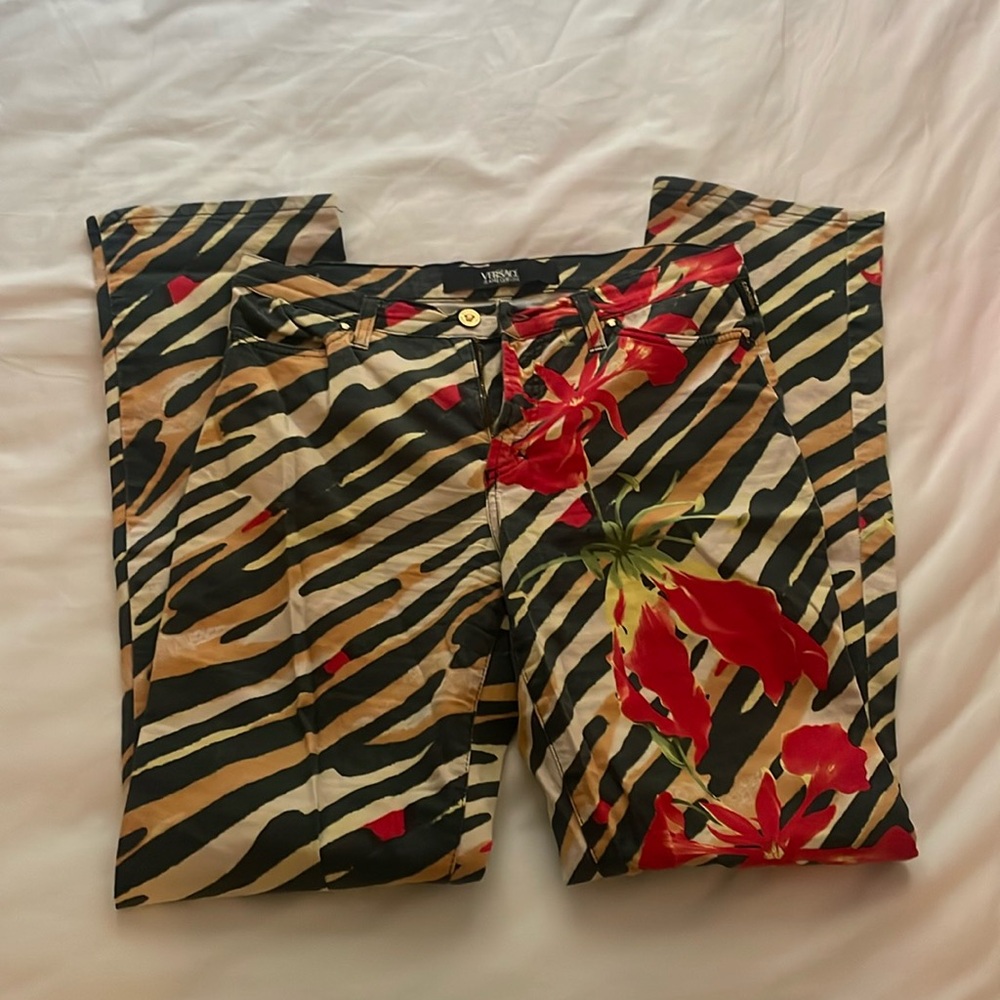 Flower Red Print tiger stripes